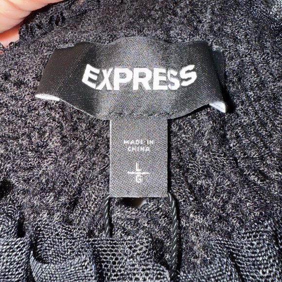 Express Black Sequin Sweater - Picture 5 of 8